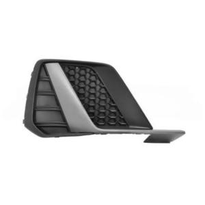 Grille gauche pare-chocs avant pour AUDI A1 II depuis 2018, avec moulure argentée, sans siège antibrouillard ni sièges PDC, Mod. S-LINE, noire, Neuve