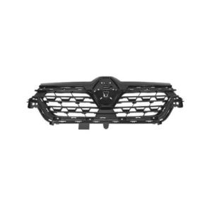 Grille de calandre pour RENAULT KANGOO III phase 1 depuis 2021, noire gaufrée, avec baguette noire brillante et trous pour profil, mod. Multispace, Neuve