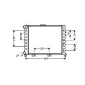 Radiateur de refroidissement moteur pour ALFA ROMEO 156 ph.1 1997-2003, OEM: 60663070, Neuf