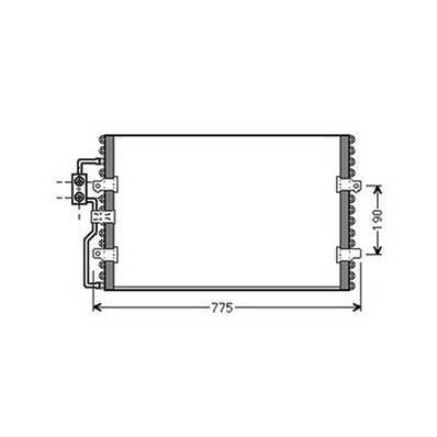 Condenseur de Climatisation pour CITROËN JUMPY I ph.1 1995-2003, OEM: 6455Q6, Neuf