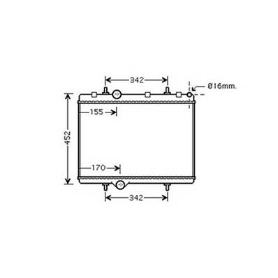 Radiateur de refroidissement moteur pour CITROËN XSARA PICASSO ph.2 2004-2010, OEM: 1330K0, Neuf
