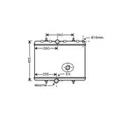 Radiateur de refroidissement moteur pour CITROËN JUMPY II 2007-2016, OEM: 1498986080, Neuf