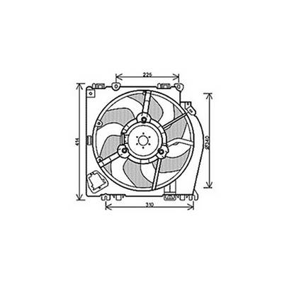 Ventilateur Radiateur moteur pour NISSAN MICRA III (K12) ph.1 2003-2005, OEM: 7701059786, Neuf