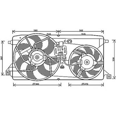 Ventilateur Radiateur moteur pour FORD TRANSIT Mk7 2006-2014, OEM: 1819418, Neuf
