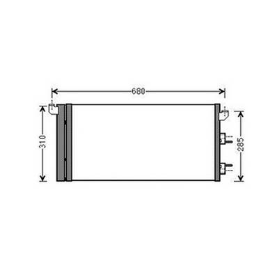 Condenseur de Climatisation pour FIAT PANDA II ph.1 2003-2012, OEM: 51767143, Neuf