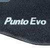 Kit 4 Tapis de sol Auto pour FIAT PUNTO EVO 2009-2012 avec sigle PUNTO EVO, moquette noire, avec CLIPS, Neuf