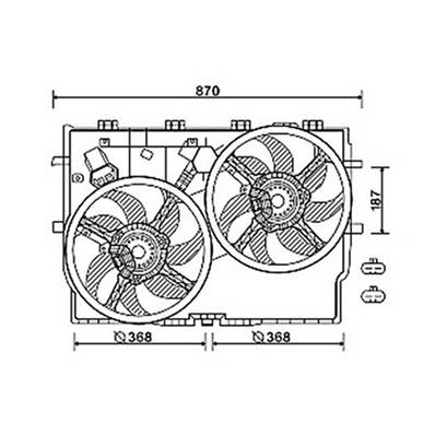 Ventilateur Radiateur moteur pour FIAT DUCATO III ph.1 2006-2014, OEM: 1399672080, Neuf