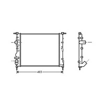 Radiateur de refroidissement moteur pour RENAULT CLIO II ph.1 1998-2001, OEM: 7701352603, Neuf