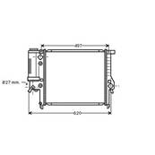 Radiateur de refroidissement moteur pour BMW Serie 3 E36 1990-1998, OEM: 17101723898, Neuf