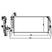 Radiateur de refroidissement moteur pour BMW Serie 2 F45/F46 ACTIVE TOURER 2014-2017, OEM: 17117635620, Neuf