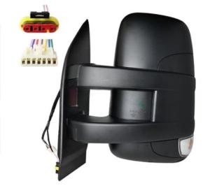 Rétroviseur gauche èlectrique pour IVECO DAILY, 2019-2023, bras court, Noir, 7+2 pin, avec feu, Neuf