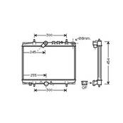 Radiateur de refroidissement moteur pour CITROËN C5 I ph.1 2001-2004, OEM: 1330Q4, Neuf