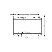 Radiateur de refroidissement moteur pour CITROËN C5 I ph.1 2001-2004, OEM: 1330A5, Neuf