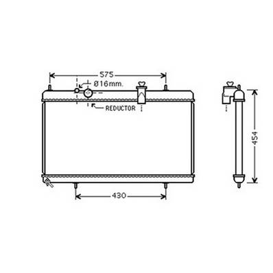 Radiateur de refroidissement moteur pour CITROËN C5 I ph.2 2004-2008, OEM: 1330K8, Neuf