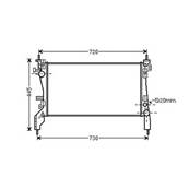 Radiateur de refroidissement moteur pour PEUGEOT BIPPER 2008-2016, OEM: 51790636, Neuf