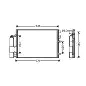 Condenseur de Climatisation pour DACIA LOGAN I ph.1 2005-2008, OEM: 6001550660, Neuf