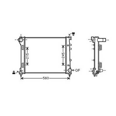 Radiateur de refroidissement moteur pour FORD KA 2009-2016, OEM: 51935189, Neuf