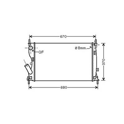 Radiateur de refroidissement moteur pour FORD FUSION ph.1 2002-2005, OEM: 1334250, Neuf