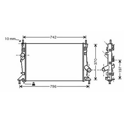 Radiateur de refroidissement moteur pour FORD FOCUS II ph.1 2004-2007, OEM: 1357325, Neuf