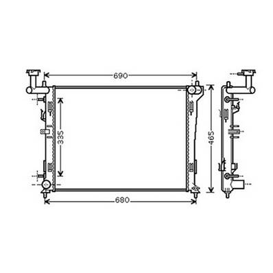 Radiateur de refroidissement moteur pour KIA CEE'D 2007-2012, OEM: 253101H050, Neuf