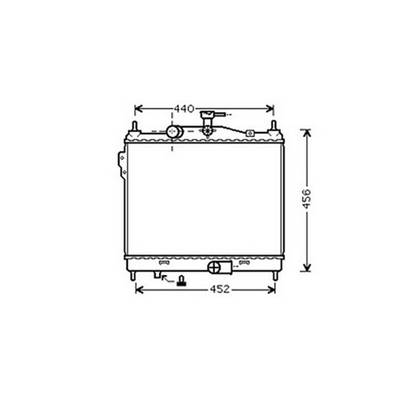 Radiateur de refroidissement moteur pour HYUNDAI GETZ ph.2 2006-2009, OEM: 253101C600, Neuf
