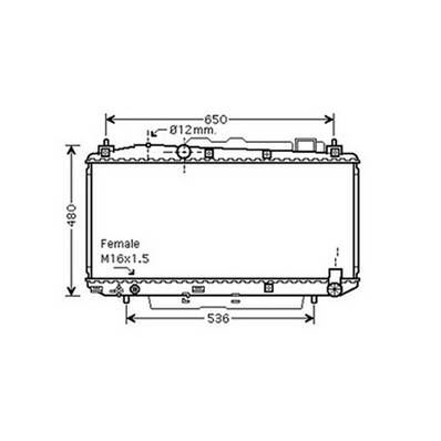 Radiateur de refroidissement moteur pour TOYOTA RAV4 2000-2003, OEM: 1640027061, Neuf