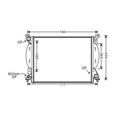 Radiateur de refroidissement moteur pour AUDI A6 II ph.2 2001-2004, OEM: 8E0121251C, Neuf