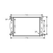 Radiateur de refroidissement moteur pour AUDI A4 III 2004-2007, OEM: 8E0121251J, Neuf