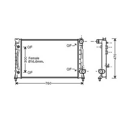 Radiateur de refroidissement moteur pour AUDI A6 II ph.1 1997-2001, OEM: 4B3121251, Neuf
