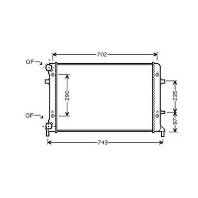 Radiateur de refroidissement moteur pour VOLKSWAGEN PASSAT CC 2008-2011, OEM: 5K0121251AB, Neuf