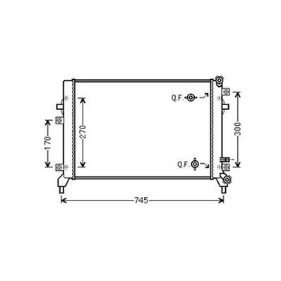 Radiateur de refroidissement moteur pour VOLKSWAGEN GOLF VI 2008-2012, OEM: 1K0121251BN, Neuf