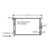 Radiateur de refroidissement moteur pour BMW Serie 1 E87 2007-2011, OEM: 17117542199, Neuf