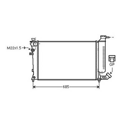 Radiateur de refroidissement moteur pour CITROËN XSARA ph.1 1997-2000, OEM: 1301K1, Neuf
