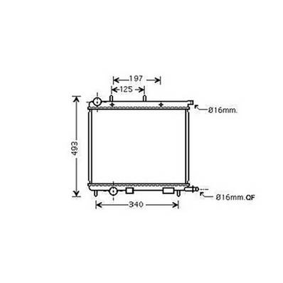 Radiateur de refroidissement moteur pour CITROËN C3 I ph.1 2002-2005, OEM: 1330S1, Neuf