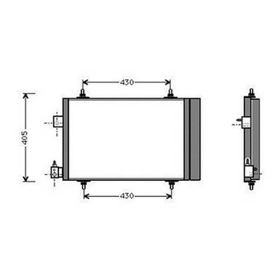 Condenseur de Climatisation pour CITROËN XSARA ph.2 2000-2004, OEM: 6453EC, Neuf