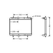 Radiateur de refroidissement moteur pour CITROËN C4 I ph.1 2004-2008, OEM: 133391, Neuf