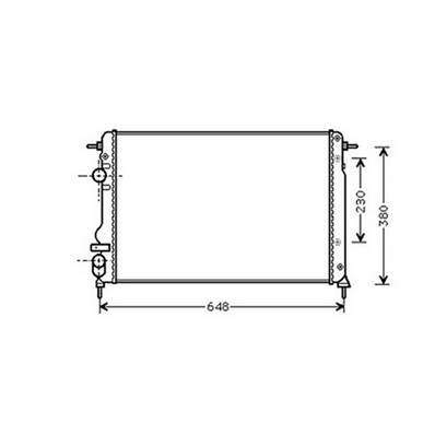 Radiateur de refroidissement moteur pour DACIA LOGAN I ph.2 2008-2012, OEM: 8200189288, Neuf