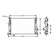 Radiateur de refroidissement moteur pour FORD FOCUS II ph.1 2004-2007, OEM: 1357325, Neuf