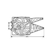 Groupe moto Ventilateur Radiateur pour FIAT GRANDE PUNTO 2005-2009, OEM: 55701372, Neuf