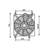 Ventilateur Radiateur moteur pour FIAT SEDICI depuis 2007, OEM: 71743783, Neuf