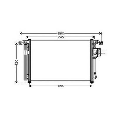 Condenseur de Climatisation pour HYUNDAI SANTA FE I ph.2 2004-2006, OEM: 976062B100, Neuf