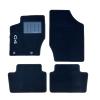Kit 4 Tapis de sol Auto pour CITROEN C4 de 2004 à 2010, sigle C4, avec CLIPS, moquette noire, Neuf