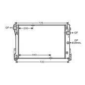 Radiateur de refroidissement moteur pour MERCEDES CLASSE C ph.1 2007-2011 (W204), OEM: 2045000203, Neuf