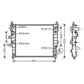 Radiateur de refroidissement moteur pour MERCEDES CLASSE ML ph.1 1998-2001 (W163), OEM: 1635000003, Neuf