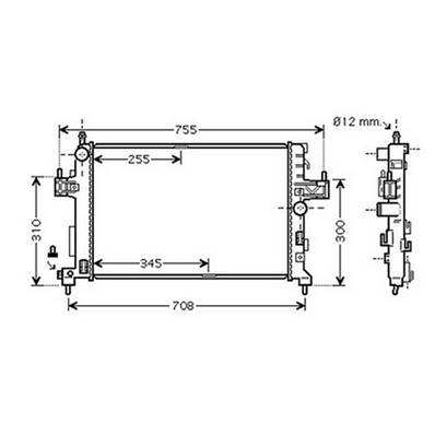 Radiateur de refroidissement moteur pour OPEL CORSA C ph.2 2003-2006, OEM: 1300259, Neuf