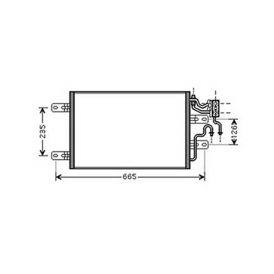 Condenseur de Climatisation pour OPEL MERIVA A ph.1 2003-2006, OEM: 13148296, Neuf