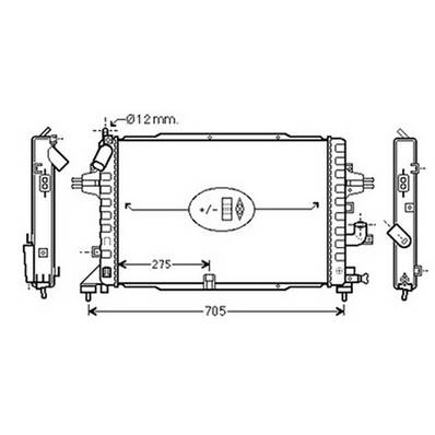Radiateur de refroidissement moteur pour OPEL ASTRA H 2004-2007, OEM: 1300271, Neuf