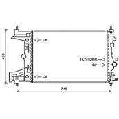 Radiateur de refroidissement moteur pour OPEL ASTRA J 2010-2012, OEM: 1300303, Neuf
