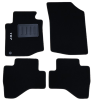 Kit 4 Tapis de sol Auto pour PEUGEOT 107 de 2005 à 2014, avec sigle 107, avec CLIPS, Neuf