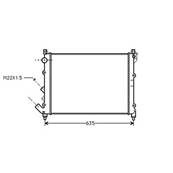 Radiateur de refroidissement moteur pour RENAULT LAGUNA I ph.1 1994-1998, OEM: 7701038237, Neuf